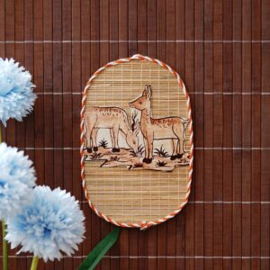Bamboo Art Dear Painting For Home Decor | Bamboo Art Gift For Multiple Occasions