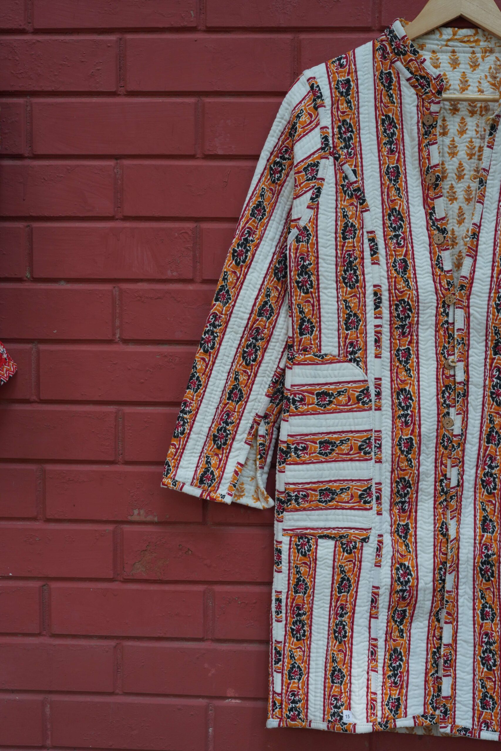 Womens Multti Color Velvet Embroidered Jacket with Floral Design - Image 3